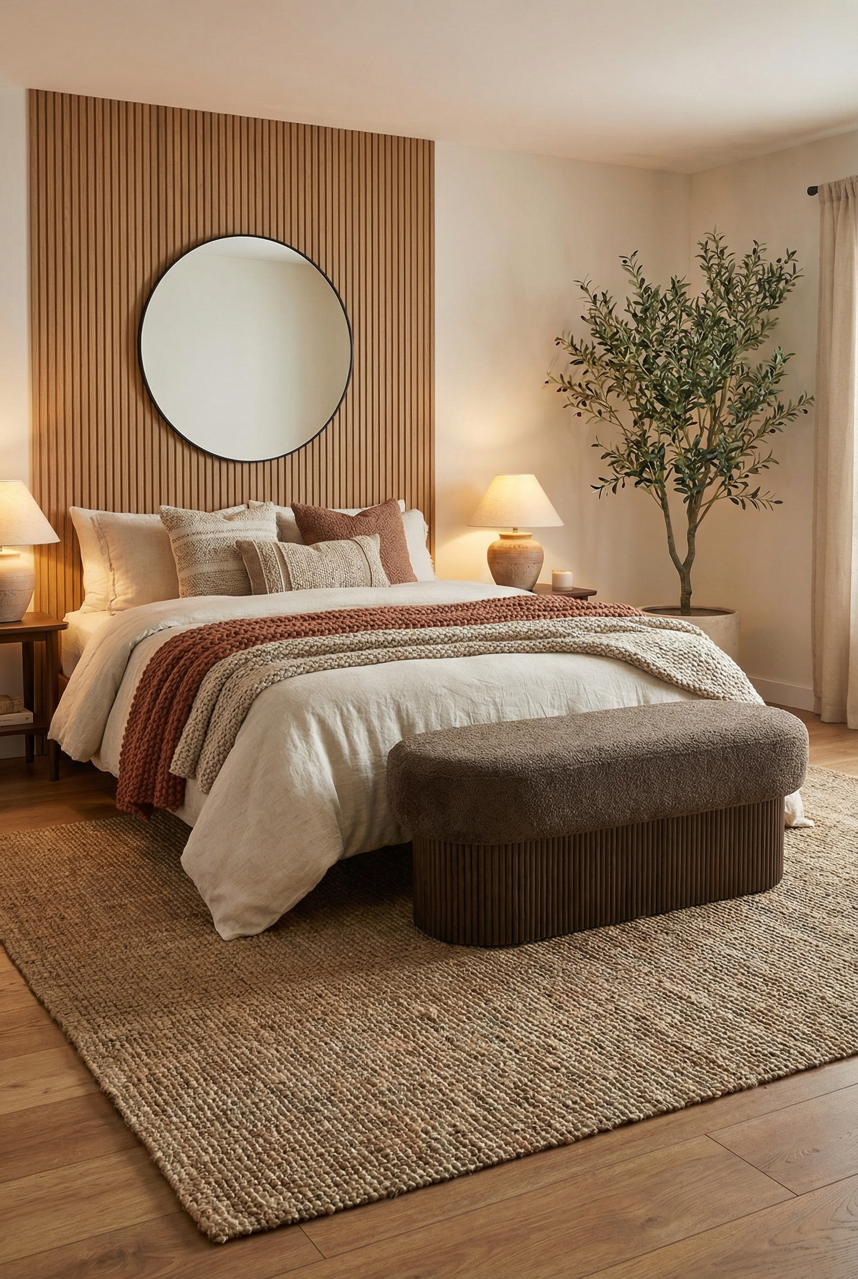 Plush bench with storage - Kris