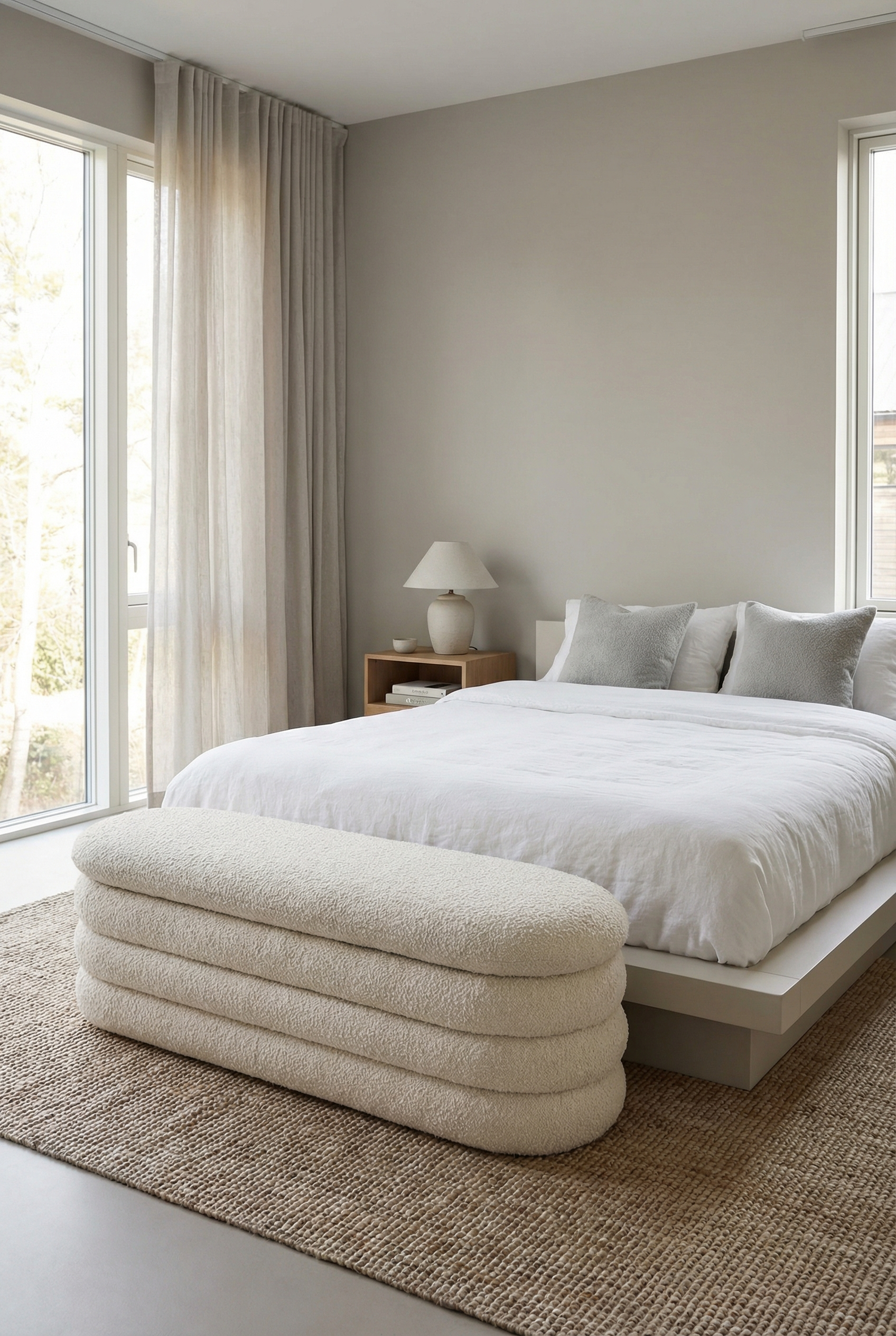 Fluffy bed end bench - lilly