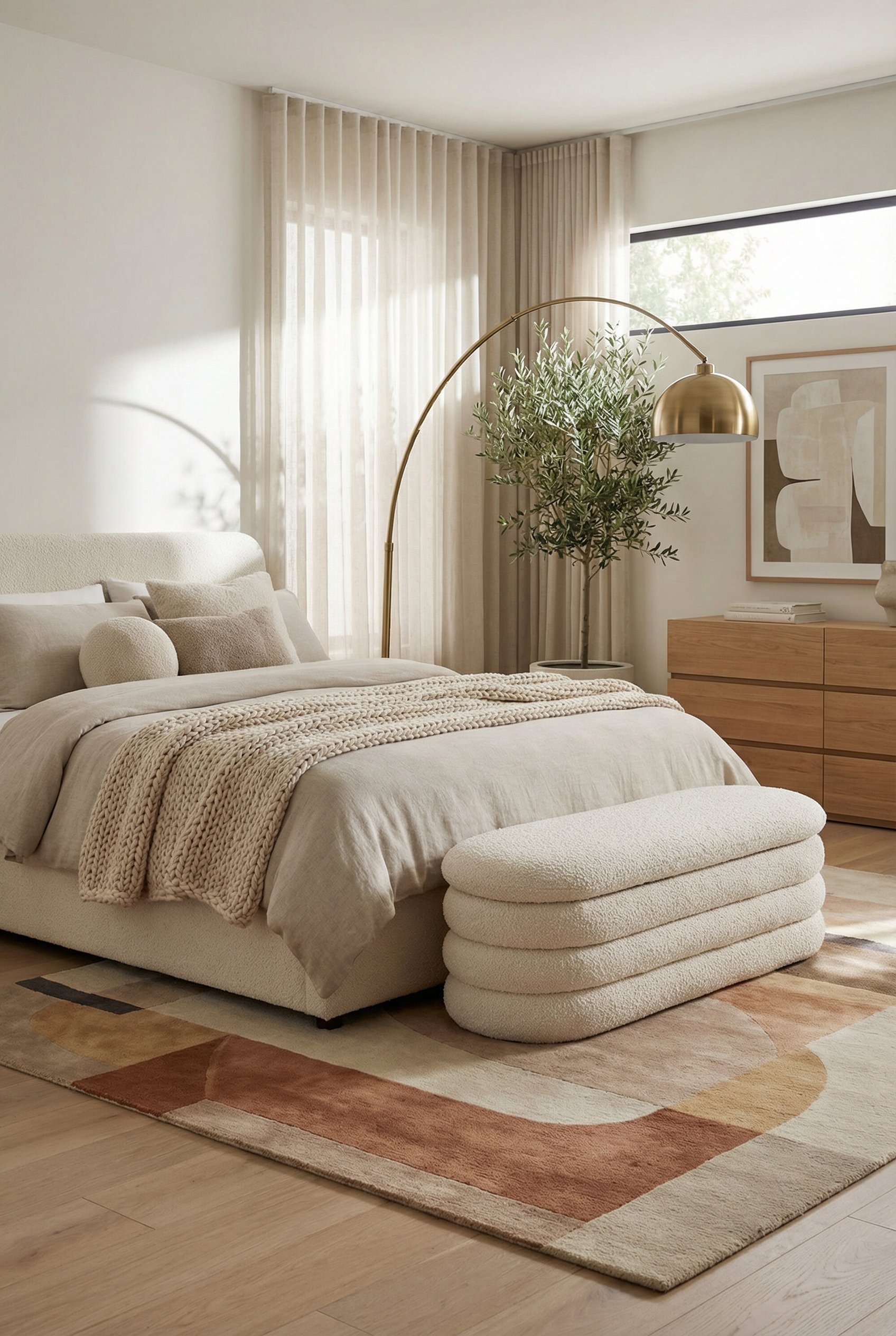 Fluffy bed end bench - lilly