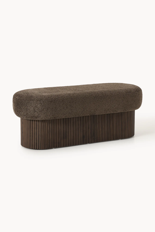 Plush bench with storage - Kris