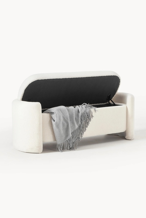 Plush bench with storage - Billie